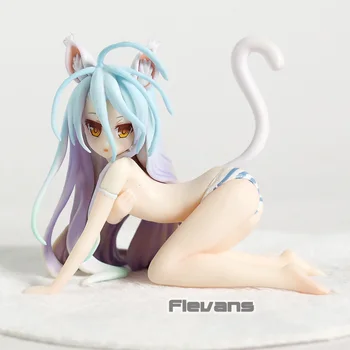 Neviena Spēle Nav Dzīve: Shiro Kaķis Ver. 1/12 Mēroga Sexy PVC Attēls Lelle Kolekcionējamus Modelis Rotaļlietas