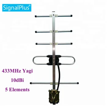 433MHz yagi antenu 10dBi 5 elementiem augstu kvalitāti, ar 30 cm kabeļa N-Sieviete vai pielāgotus savienotājs