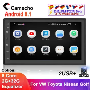Camecho 2 Din Android Automašīnas Radio, GPS Auto Multimedia Player, VW, Ford Focus mk2 bmw e90 audi a3 Kia Golfa Peugeot 2 din Stereo
