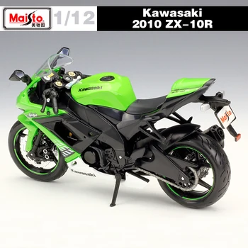 Maisto 1:12 Kawasaki Ninja ZX-10R 2010 Lējumiem Metāla Modeļa Sporta Sacīkšu Motocikla Modeli, Motociklu Kolekciju