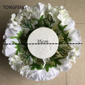 Kāzu dekorēšana ceļu radīt mākslīgo ziedu bumbu kāzu galda ziedu Galda centrālais ziedu bumbu 10pcs/daudz 35cm TONGFENG
