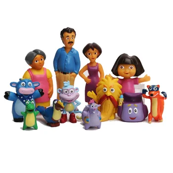 12pcs/set Anime Multeni Dora PVC Skaitļi Rotaļlietas Bērniem, Rotaļlietas, Lelles, Dāvanas bērniem,