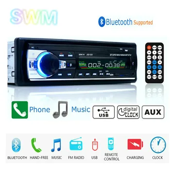 Autoradio 12V JSD-520 Automašīnas Radio, Bluetooth, 1 din Auto Stereo Atskaņotājs, AUX-IN, MP3, FM radio, Tālvadības pults, lai tālrunis Auto Audio
