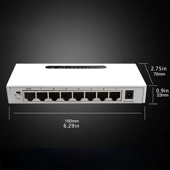 8-Port PoE Tīkla Slēdzi, Neapsaimniekotu Gigabit 1000M Ethernet komutatoru, Metāla korpuss, stipra, izturīga Slēdzis MUMS plug
