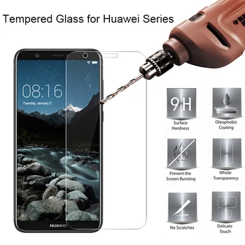 9H HD Aizsardzības Stiklu Huawei Y5 ii Y6 Pro 2017 Y3 2018 Y7 Galvenā Ekrāna Aizsargs, lai Huawei P Smart Plus Y6 ii ii Y3