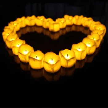 Flameless LED Svece Mirgo Tējas Gaismas Bateriju Darbināmas Kāzu Mājās Sveces