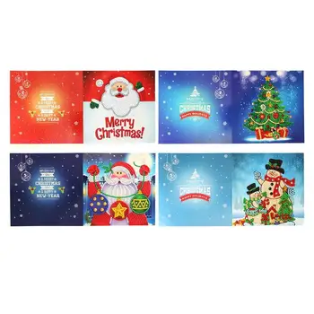 5D DIY Dimanta Krāsošana Apsveikuma kartiņu Īpašas Formas Dimanta Izšuvumi Ziemassvētku Kartes, Pastkartes Ziemassvētku Dāvanu Dzimšanas dienā
