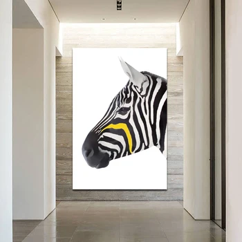NESAVTĪGI Melnā un Baltā Zebra Audekls Mākslas Izdrukas, Plakāti Dzīvnieku Attēlus, Sienu Mākslas Glezniecības Mājas Apdarei: Dzīvojamā Istaba