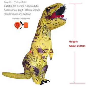 Baltā Krāsa Piepūšamās Dinozauru T REX Kostīmi Blowup T-Rex Dinozaura Halloween Kostīmu Talismans Puse Kostīmu Pieaugušo XL Izmērs