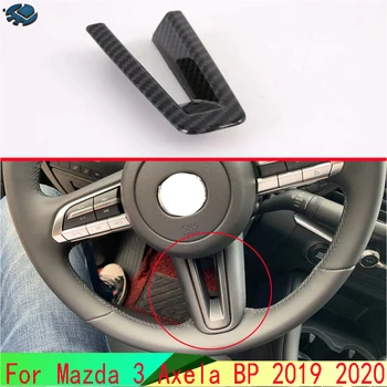 Priekš Mazda 3 Axela Sedans BP 2019 2020 Oglekļa Šķiedras Stila Stūre Paneļa Vāku Bezel Apdares Ielikt Žetons Molding Rotāt