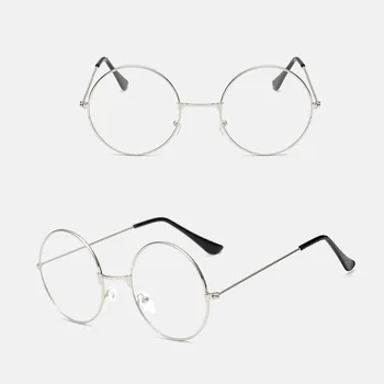 Optiskās Brilles Anti Zilā Gaisma Brilles Klasisko Apaļo Metāla Rāmja Brilles Skaidrs, Lēcas, Brilles Vienkāršā Spogulis Briļļu