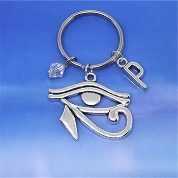 Acu Keychain ar Sākotnējo un Baltām Pērlītēm Eye of Horus Keychain Ēģiptiešu Dieviete Seno Acu Ra Keychain Acs skaudīga Acs Rotaslietas