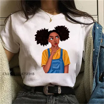 Skaistumkopšanas Āfrikas Meitene Drukāt Sieviešu T Krekls Ar Īsām Piedurknēm Pamata Tshirt Sieviešu Kokvilnas Topi, Sieviešu T-Krekls Kokvilnas Topi Tee Krekls