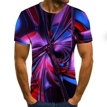 Vasaras T krekls Vīriešiem Streetwear Apaļu Kakla Īsām Piedurknēm t-veida Topi, Funny Dzīvnieku Vīriešu Apģērbu Gadījuma 3D Drukas Tshirt