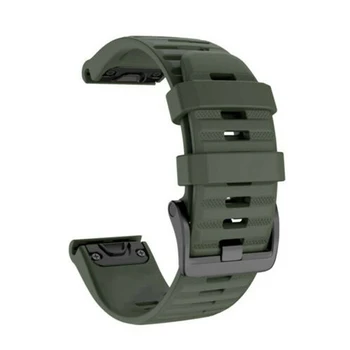 26mm Sporta Silikona Watchband Wriststrap par Garmin Fenix 6X 6 6S Pro 5X 5 5S Plus 3 AP 20 22mm Viegli Fit Ātri Atbrīvot wirstband