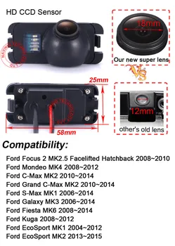 1280*720 Pikseļi 1000TV līnijas 170 grādu navinio CCD Čipu auto rezerves kameru Ford Focus 2 MK2.5 Facelifted Hečbeks 2008~2010