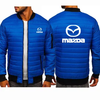 Vīrieši Kapuci sporta Krekls kokvilnas Mazda vilnas Kapuci Džemperis auto iespiesti polāro ziemu, silta, polsterēta jaka vīriešiem Kapuci Jaka zip jaka