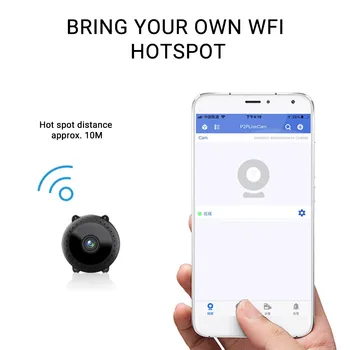 2020 Jaunu Wifi bezvadu Mini Kamera Nakts Redzamības 1080P Baby Monitor Bezvadu Novērošanas Home Security P2P Mini Cam WiFi
