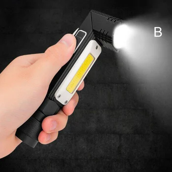 LED Galvas Gaismas 360 Grādu Korekcija Ūdensizturīgs 90 Grādu Locīšanas USB Lādējamu Lukturīti BHD2