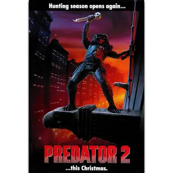 S1817 Predator 2 Arnold Schwarzenegger Classic Monster Alien Filmu, Sienu Māksla, Glezniecība, Druka Uz Zīda Gleznas Plakāts, Mājas Apdare