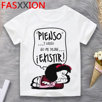 Mafalda zēni liels apnikt enfant t īss t krekls gudrs dizainers vetement enfant garçon drēbes bērniem