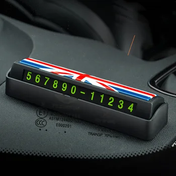 Tālruņa Numurs Karti Plate MINI Cooper Automašīnu Tālrunis Gaismas Slēptās Stilu Pagaidu Autostāvvieta Interjeru Piederumi