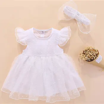 Jaundzimušais Meitene Drēbes Dzimšanas Dienā, Kleitas Kokvilnas Princese Stila Bērnu Kristību Kleita 2020. Gadam Zīdaiņu Kristību Kleita 0 3 6 12 Mēnešu