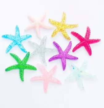 8Pcs Gļotas Piekariņi Starfish Apdares Skaidrus/Pūkains Dubļu Lodziņā Populāras Bērnu Rotaļlietas Bērniem Gļotas DIY Komplektu Piederumi Modelēšanas Māls
