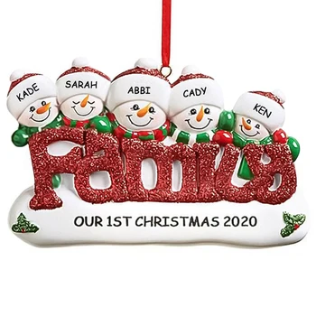 Laimīgu Ģimenes Ziemassvētku DIY Nosaukums Svētības Ziemassvētku Eglīte Dekori Karājas Kulons Rotājumi, Mājas Dekoru 2020. gadam Paty Dāvanu