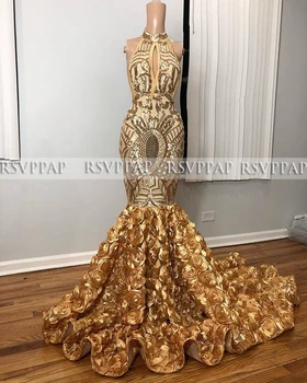Garš, Elegants Balles Kleitas 2020. Gadam Pavada Nāriņas Stila Āfrikas Melnā Zelta Meitenes Sequin Puse Balles Kleita