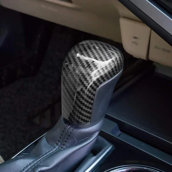 Sporta Stila Oglekļa Šķiedras Drukas Automātisko Pārnesumu Pārslēgšanas Poga Vāka Apdare Toyota Camry 2018-2020 Avalon Corolla Hečbeks 2019 2020