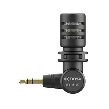 BOYA AR-M100 3.5 mm TRS Plug-in Miniatūru Mikrofonu, lai Nikon Sony Canon Panasonic Digitālā spoguļkamera Videokameru Audio Ieraksti