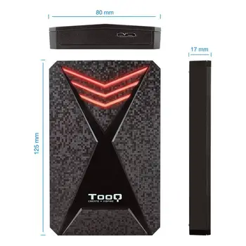 Mājokļu Cietā Diska TooQ TQE-2550RGB 2,5
