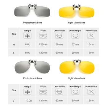 Riteņbraukšanas Saulesbrilles Photochromic Brilles Polarizētās Klipu Saulesbrilles Naktīs Zvejas Braukšanas ar Velosipēdu Klipu Brilles