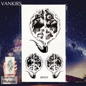 VANKIRS Sexy ilustrācija Black Pagaidu Tetovējumiem Sievietēm Sieviešu Cauruļu Viltus Galaxy Maksimālā Mēness Tetovējumu Uzlīmes Ķermenis Rokas Tetovējums