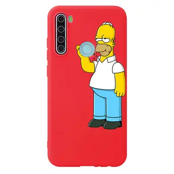 Smieklīgi, Interesanti Simpson Radošumu Red TPU Phone Gadījumā Redmi, Ņemiet vērā, 8 8T 9 S Pro Max Silikona Aizsardzības pārklājums