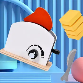 Bērnu Koka Izlikties, Spēlēt Komplekti Simulācijas Tosteri Maizes Maker Kafijas Automāts Cepšanas Virtuves Spēles Rotaļlietas Lomu Agrīnās Izglītības Rotaļlieta