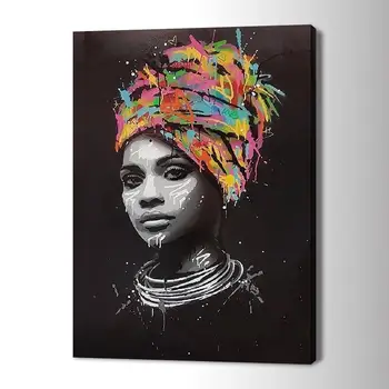Anotācija Āfrikas Sievietēm Krāsošana Plakāti, Kanvas Gleznas, Plakātu Drukāšana Sienas Mākslu, viesistaba, Mājas Dekoru 1T