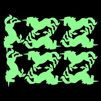 10 GAB. Gaismas Uzlīmes Karikatūra Unicorn Sienas Uzlīmes, kas Spīd Tumsā Luminiscences Uzlīme Mājas Dekori Bērnu Istabas Logu noformēšana