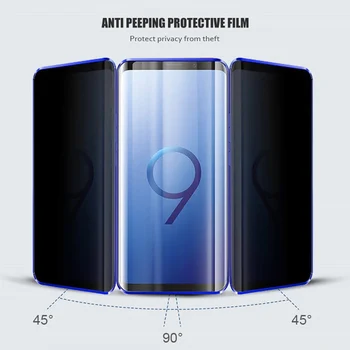 Privātuma Metāla Magnētiskās Rūdīts Stikls Telefonu Gadījumā Samsung Galaxy S8 S9 S10 Plus Piezīme 8 9 Magnēts Anti-skatīt 360Protective Vāciņu