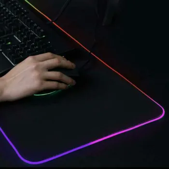 ZL 2 In 1 LED RGB Mouse Pad USB Vadu Apgaismojums Bezvadu Uzlādes Funkcija Mouse Pad Anti-Slip Gumijas Bāzes Peles Paliktņa