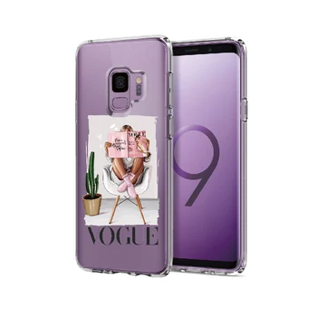 Modes Karaliene Elegants Meitene, Samsung Galaxy Note A41 8 9 10 A7 A8 S8 S9 S10 S20 Plus Soft Kristāla Slim Aizsardzības Skaidra Lieta