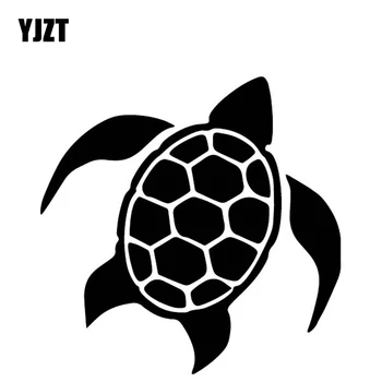 YJZT 15.7 CM*15,5 CM Bruņurupuča aizsardzība Rotā Auto Uzlīmes, Vinila Decal Bufera Accessproes Melna/Sudraba C4-1299