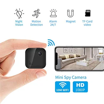 Oucam P2 Mini HD Home Security Bezvadu Wifi Kameru Bērnu Monitors, ar Infrasarkano Nakts Redzamības Phone Reālā Laika Video Slepenā Kamera