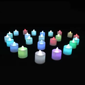 Ziemassvētku LED Sveču Gaismas Romantisko Mini Krāsains Kāzu svinības Elektronisko Sveču Gaismā, Lai Rotā Dzimšanas dienas svinības Apdare