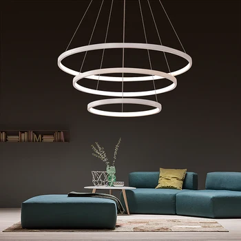 Vienkāršas Radošo Loku, Gredzena Dizains Droplight Modernu LED Pendant Lampas piederumi Dzīves Ēdamistaba dekors Gaismas Mājas Apgaismojums