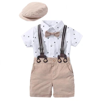 Baby Boy Apģērbu Komplekts 5gab Jaundzimušo Bērnu Vasaras Apģērbu Komplekts Džentlmenis Puse Ziemassvētku Zēns Tērpi Bērniem, Kāzu Apģērba Komplekts
