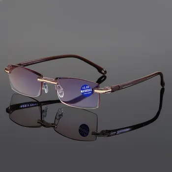 Augstas Kvalitātes Pārklājums Bezrāmju Beidzis Lasījums Brilles Sievietēm Anti-Zila Gaisma Recepšu Brilles +1 +1.5 +2 +2.5 +3 +3.5 +4.0