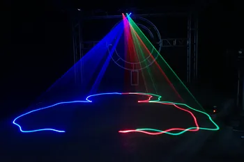 Lāzera projekcijas lampa, Trīs caurums posmā spēkā DMX512 disco partijas KTV naktsklubs un deju grīdas apgaismojums
