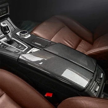 BMW 5 Series F10 F18 2011-2017 Oglekļa Šķiedras ABS Auto Elkoņbalsti Lodziņā Apdare Segtu Apdares Interjera Uzlīmes